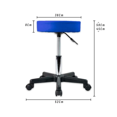 TABURETE MADISON BANQUETA BASE PLASTICA A GS AZUL