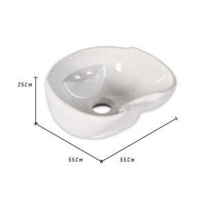 BACHA CER&Aacute;MICA LAVACABEZAS UNIVERSAL BLANCA