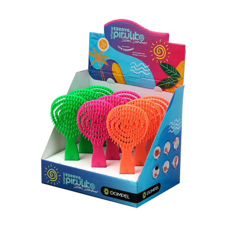 DOMPEL CEPILLO DE CABELLO PIRULITO CAJA X9