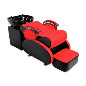 LAVACABEZA GEORGIA BACHA CER&Aacute;MICA ROJO Y NEGRO