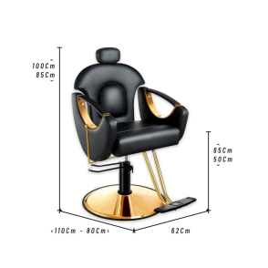 SILL&Oacute;N BARBERO ALASKA HIDRAULICO NEGRO DORADO