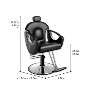 SILL&Oacute;N BARBERO ALASKA HIDRAULICO NEGRO PLATA