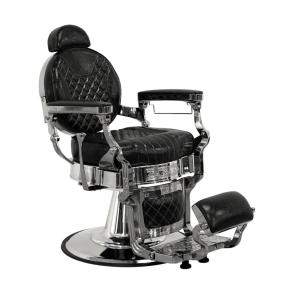 SILL&Oacute;N BARBERO LONDON BASE PLATEADA TAPIZADO NEGRO