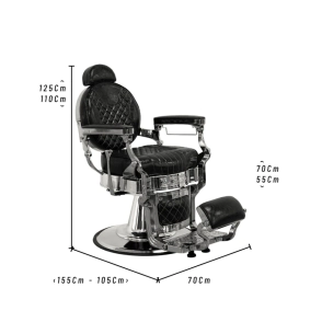 SILL&Oacute;N BARBERO LONDON BASE PLATEADA TAPIZADO NEGRO