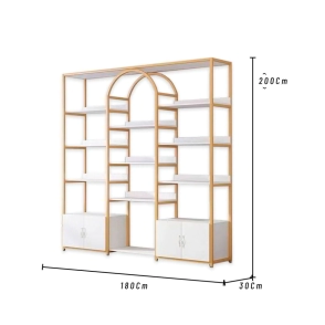 ESTANTERIA BOLONIA DORADA