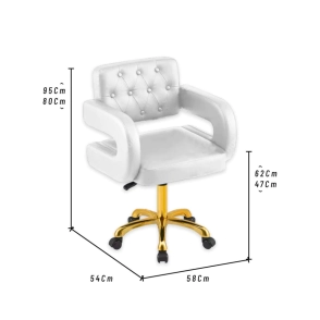 SILL&Oacute;N DE PELUQUER&Iacute;A LYON BASE DORADA TAPIZADO BLACNO