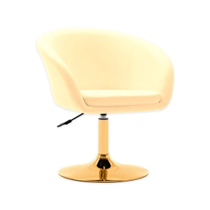 SILL&Oacute;N DE PELUQUER&Iacute;A MIDLAND BASE DORADA TAPIZADO BEIGE