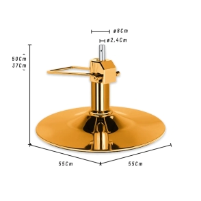 BASE HIDR&Aacute;ULICA REDONDA DORADA