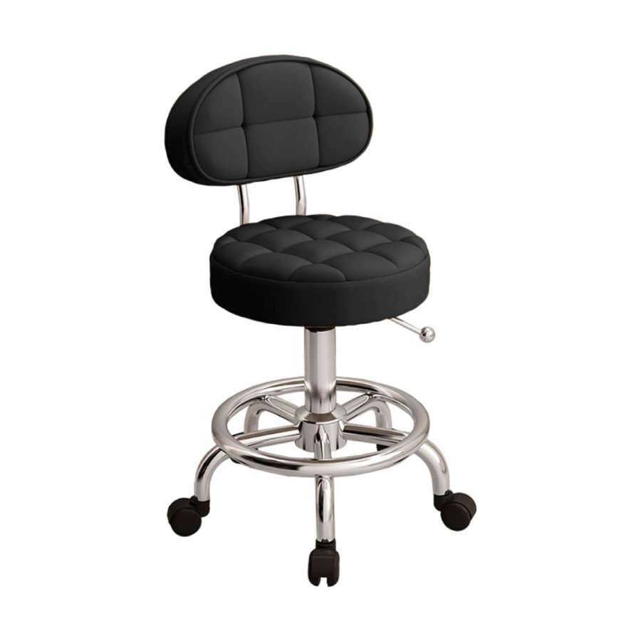 TABURETE CON RESPALDO CARPI NEGRO