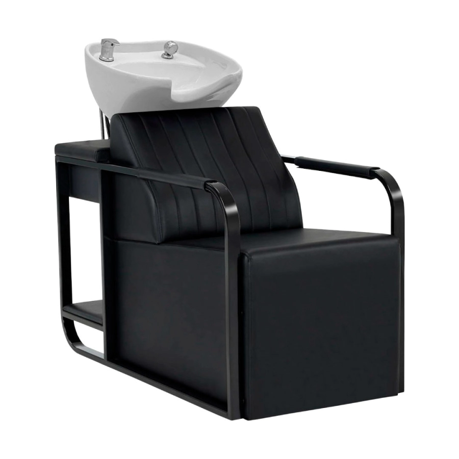 LAVACABEZAS LIVERPOOL TAPIZADO NEGRO BACHA CERAMICA NEGRA