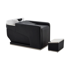 LAVACABEZAS &Aacute;MSTERDAM TAPIZADO NEGRO BACHA CERAMICA BLANCA