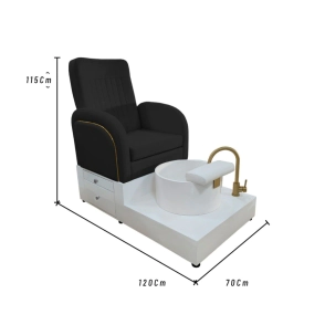 SILLON DE PEDICURIA GLASGOW NEGRO