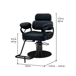SILL&Oacute;N BARBERO VARSOVIA BASE NEGRA TAPIZ NEGRO