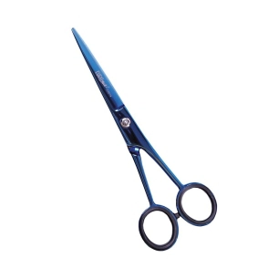 TIJERA FILO NAVAJA TITANIO AZUL 5.5 EURO STIL