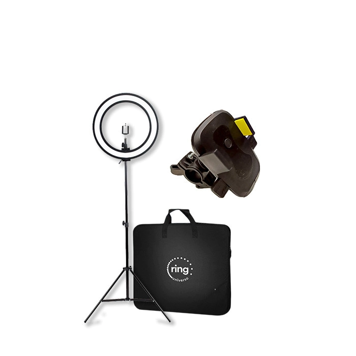 RING ARO DE LUZ LED PLEGABLE 40 CM CONTROL Y BASE PARA SMARTPHONE