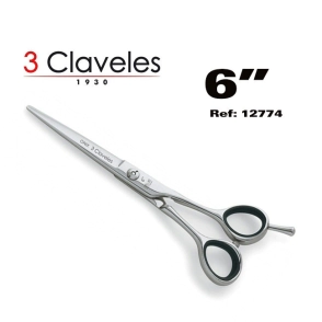 3 CLAVELES INOX TIJERA FILO DE NAVAJA 6" B REF.12774