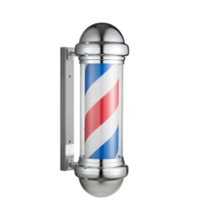 EUROSTIL POLO CROMADO BARBERO LUMINOSO Y ROTATIVO