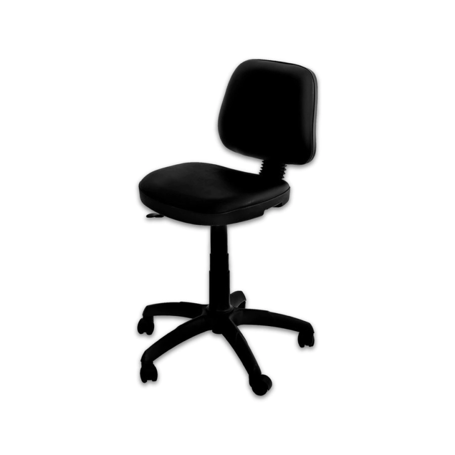 TABURETE REDONDO CON RESPALDO | NEGRO